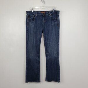 Vigoss Medium Wash With Whiskering Bootcut Denim Jeans Size 17 (Juniors)